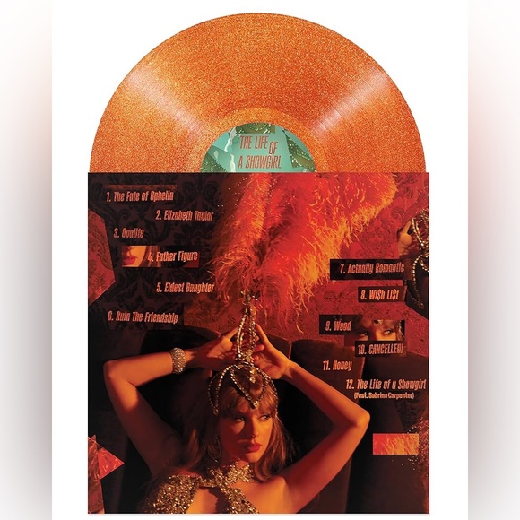 THE LIFE OF A SHOWGIRL: SWEAT AND VANILLA PERFUME PORTOFINO ORANGE GLITTER VINYL - Picture 2 of 4